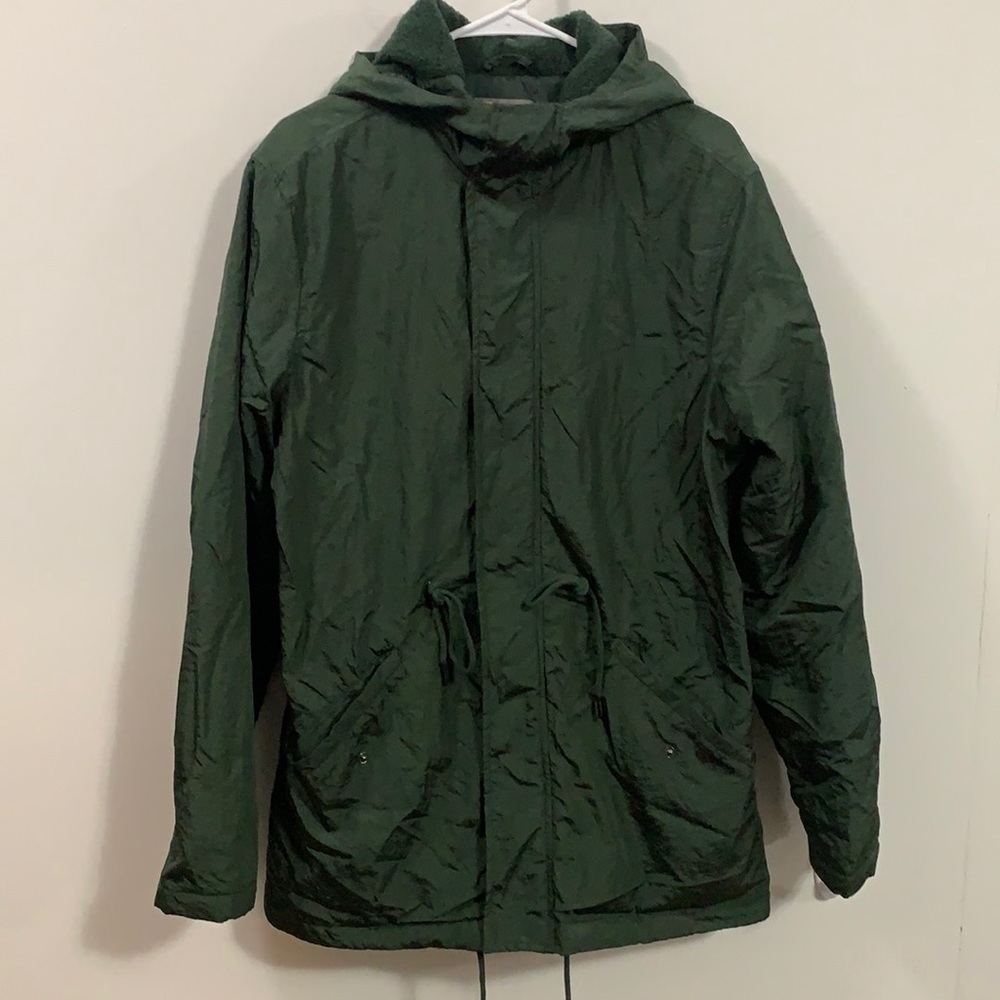 Women’s ASOS green jacket drawstring waist and drawstring jacket bottom Size Med
